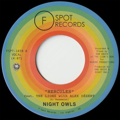 Night Owls - Hercules/Tell It Like It Is - Import Vinyl 7 inch Single Record