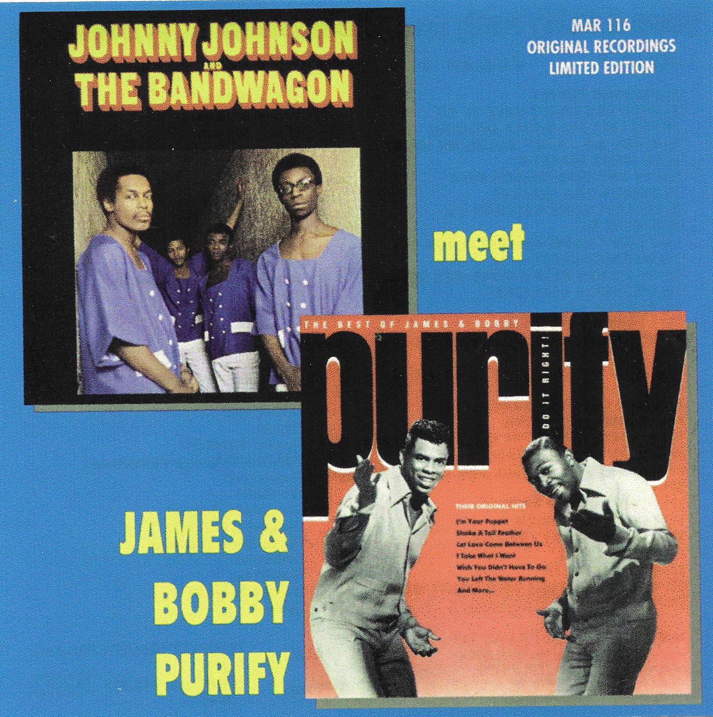Johnny Johnson / James & Bobby Purify - Johnny Johnso Meet James & Bobby Purify - Import CD