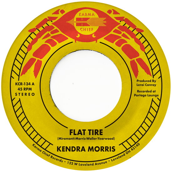 Kendra Morris - Flat Tire - Import Blood Orange Vinyl 7-inch single Recurd Limited Edition