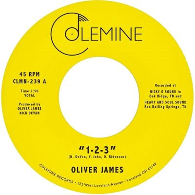 Oliver James - 1-2-3 / Nothing Is Forever - Import 7 inch Record
