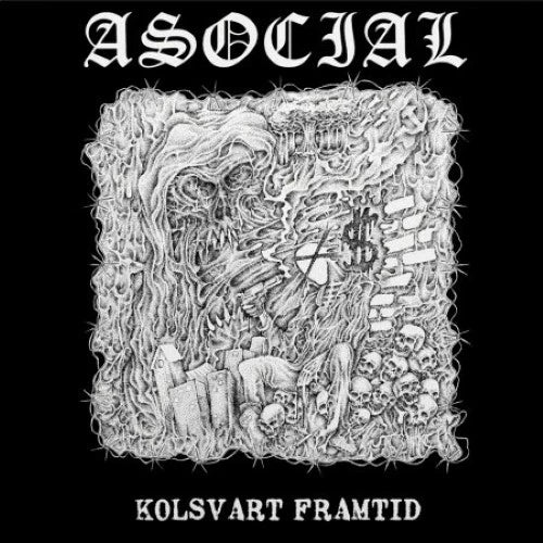 Asocial - Kolsvart Framtid - Import Diehard Color Vinyl LP Record