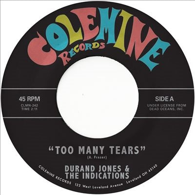 Durand Jones & The Indications - Too Many Tears / Cruisin' To The Parque - Import Colored Vinyl LP Record