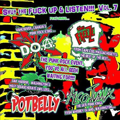 Various Artists - Shut The Fuck Up & Listen!!! V.7 - Import White Vinyl 7 inch Single Record