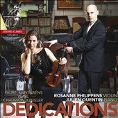 Rosanne Philippens - Dedications - Works By Fauré, Chausson, Kreisler, Saint-Saëns & Ysaÿe - Import CD