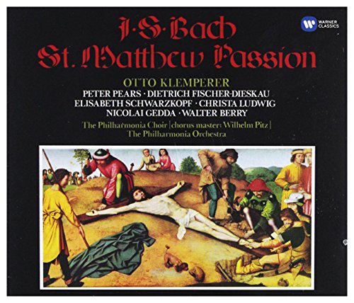 Bach (1685-1750) - Matthaus-Passion : Klemperer / Philharmonia, F-Dieskau, Schwarzkopf, etc (3CD) - Import 3 CD