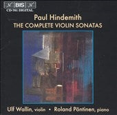 Ulf Wallin, Roland Pontinen - Hindemith: The Complete Violin Sonatas / Wallin, Poentinen - Import CD