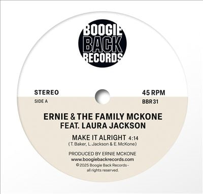 Ernie & The Family Mckone - Make It Alright/Make a Move on Me - Import Vinyl 7 Inch Single Record
