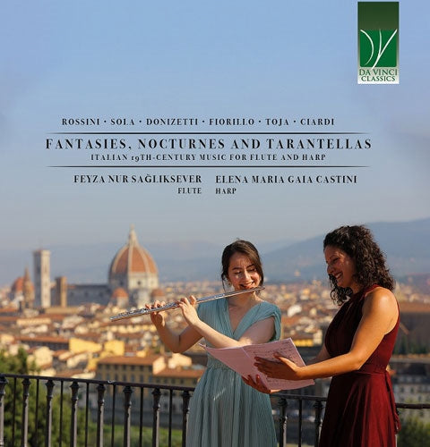 Feyza Nur Sarlıksever、Elena Maria Gaia Castini - Fantasies, Nocturnes & Tarantellas-italian 19th Century Music For Flute & Harp - Import CD