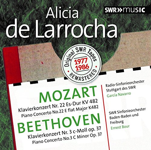 Beethoven (1770-1827) - Beethoven Piano Concerto No.3, Mozart Piano Concerto No.22 : Larrocha(P)Bour / SWR SO, Navarro / Stuttgart RSO (1977, 1986) - Import CD