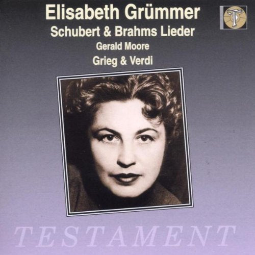 Johannes Brahms - Elisabeth Grummer: Schubert & Brahms Lieder - Import CD