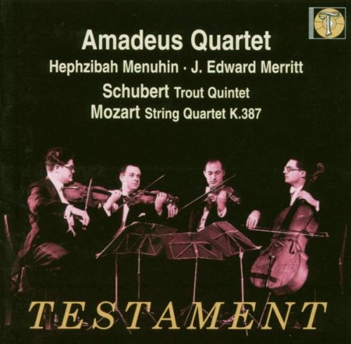 Schubert (1797-1828) - Piano Quintet: Amadeus.q, H.menuhin(P)merrett(Cb)+mozart: Quartet.14 - Import CD
