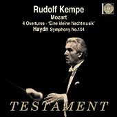Rudolf Kempe - Haydn / Mozart: Sym.104 / Serenade.13, Overtuers R.kempe / Po - Import CD