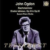 John Ogdon - Rachmaninov: Etudes Tableaux Op 33 & 39; Busoni /John Ogdon - Import CD