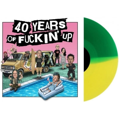 NOFX - 40 Years Of Fuckin' Up - Import Green / Yellow Vinyl LP Record Limited Edition