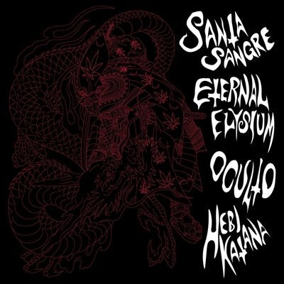 Santa Sangre 、 Eternal Elysium 、 Oculto 、 HEBI KATANA - Split - Import Red Marbled Vinyl LP Recurd