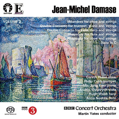 Martin Yates 、 BBC Concert Orchestra - Jean-Michel Damase: Double Concerto for viola, harp and strings, Double Concerto for trumpet, piano and strings, etc - Import SACD Hybrid