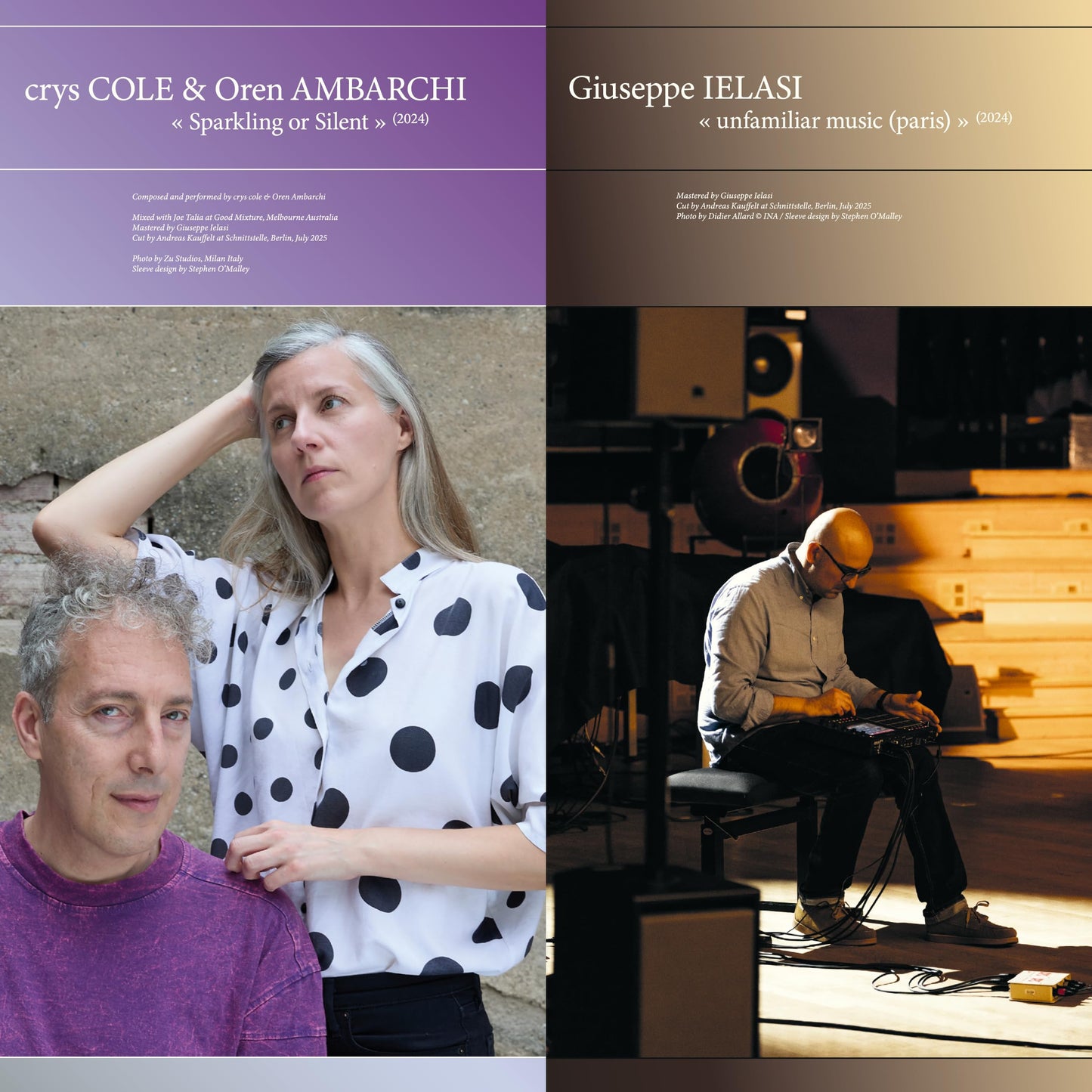 Crys Cole 、 Oren Ambarchi 、 Giuseppe Ielasi - Sparkling Or Silent / Unfamiliar Music (Paris) - Import Vinyl LP Recurd