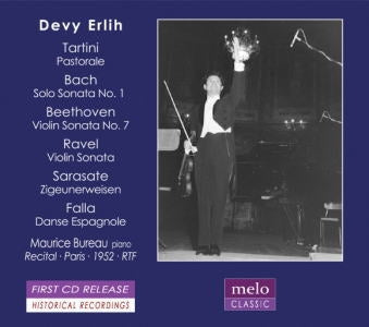 Dovey Ellery, Maurice Vauro. - "Devy Erlih : Tartini, J.S.Bach, Beethoven, Ravel, Sarasate, Falla (1952)" - Import CD