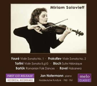 Miriya Solovieva -  Miriam Solovieff: Plays Faure, Prokofiev, Tartini, Bloch, Ravel, Bartok - Import CD
