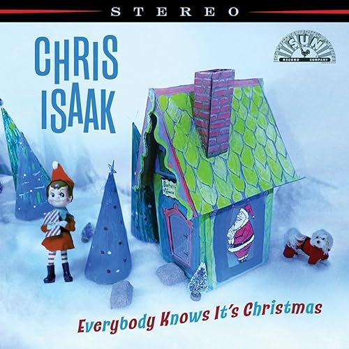 Chris Isaak - Everybody Knows It's Christmas (Deluxe) - Import Spring Green/Bone White Swirl Vinyl LP Record Limited Edition