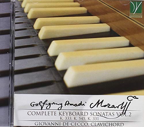 Mozart / De Cecco, Giovanni - Mozart: Complete Keyboard Sonatas Vol 2 K 333/545/331 - Import CD