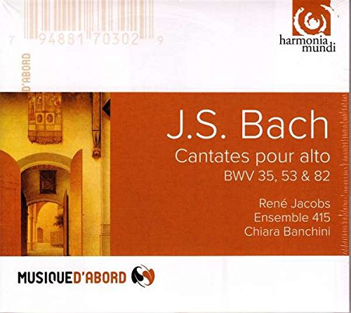 Bach (1685-1750) - Cantata.35, 53, 82: R.jacobs(C-t), Banchini / Ensemble 415 - Import CD