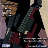 Alessandro Cazzato - Alessandro Cazzato: Rewritings For Solo Violin - Import CD