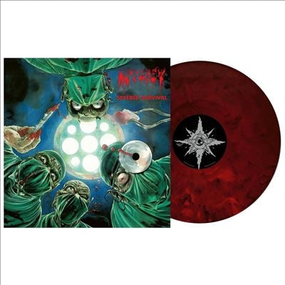 Autopsy - Severed Survival: 35th Anniversary (Green Sleeve) - Import Red & Black Marble Vinyl LP Record