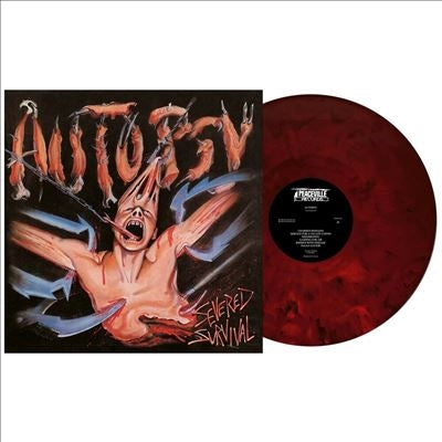 Autopsy - Severed Survival: 35th Anniversary (Red Sleeve) - Import Red & Black Marble Vinyl LP Record