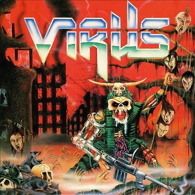 Virus (U.K. Thrash) - Force Recon - Import Clear & Green Splatter Vinyl LP Record