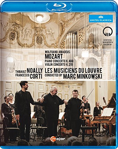 Mozart (1756-1791) - Piano Concerto No.23, Violin Concerto No.5 : Corti(Fp)Noally(Vn)Minkowski / Les Musiciens du Louvre - Import Blu-ray Disc