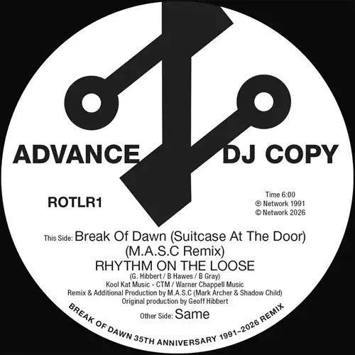 Rhythm On The Loose - Break Of Dawn (Masc Remix) - Import Vinyl 12inch Record Recurd