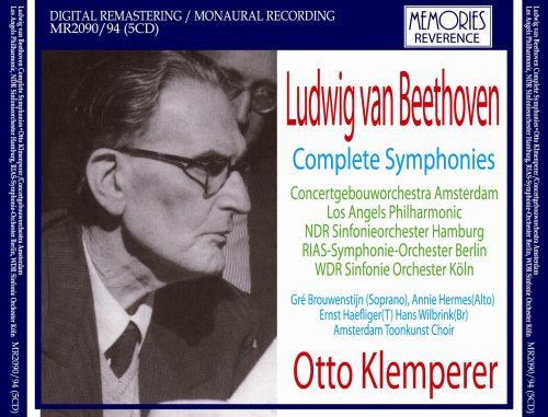 VARIOUS ARTISTS - Beethoven: Complete Symphonies No.1-No.9 (1934-58) / Otto Klemperer(cond), ACO, LAPO, NDR SO Hamburg, etc - Import 5 CD