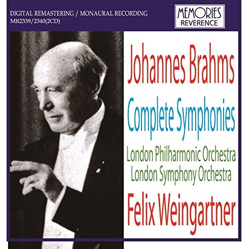 Brahms (1833-1897) - Comp.symphonies: Weingartner / Lso Lpo (1938-1940) - Import 2 CD