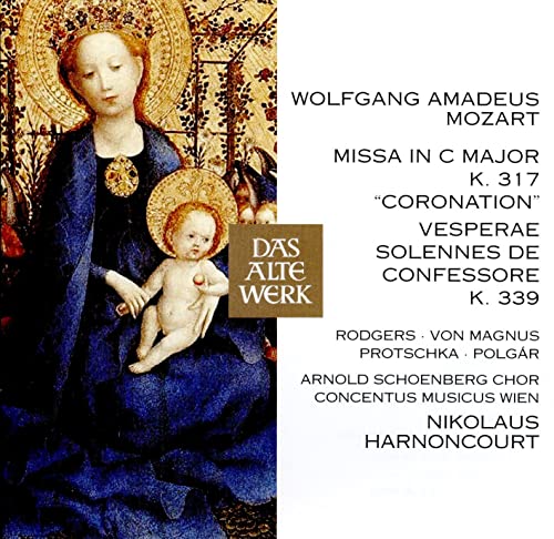 Mozart (1756-1791) - Mass K.317, Vesper K.339 : Harnoncourt / Concentus Musicus Wien, Rogers, Magnus, Protschka, Polgar - Import CD