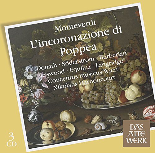 Monteverdi, Claudio (1567-1643) - L'incoronazione di Poppea : Harnoncourt / Concentus Musicus Wien, Donath, Berberian, etc (1973-74 Stereo)(3CD) - Import 3 CD