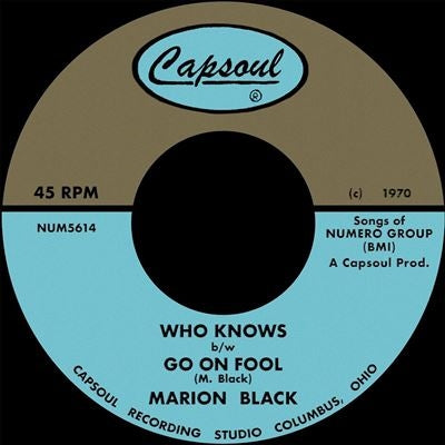 Marion Black - Go On Fool / Who Knows - Import Sky Blue Vinyl 7 inch Record Limited Edition