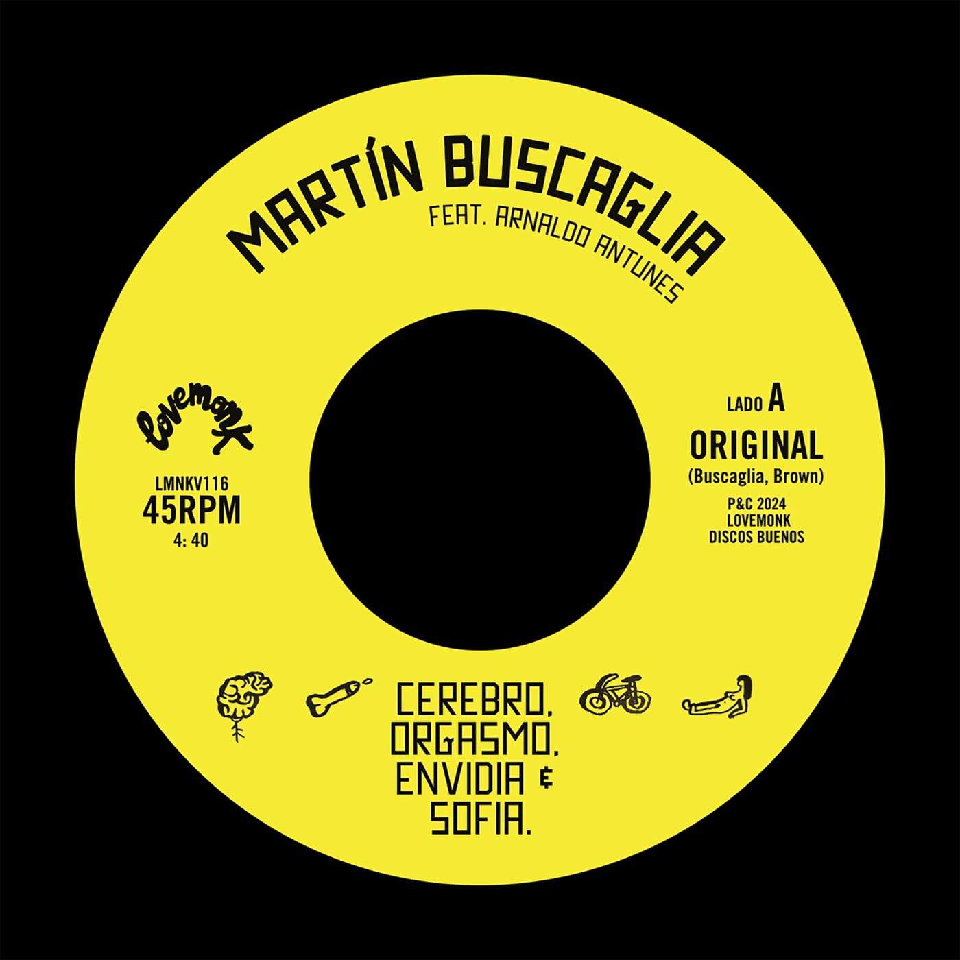 Martin Buscaglia - Cerebro, Orgasmo, Envidia & Sofia - Import Vinyl 7inch Record