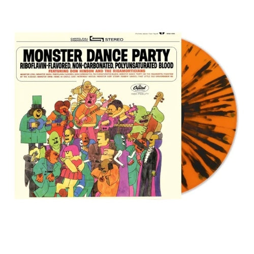 Don Hinson & The Rigamorticians - Monster Dance Party - Import Orange & Black Pumpkin Splatter Vinyl LP Record Limited Edition