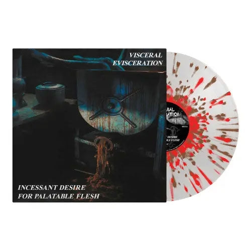 Visceral Evisceration - Incessant Desire For Palatable Flesh - Import Creme Red Golden Splatter Vinyl LP Record