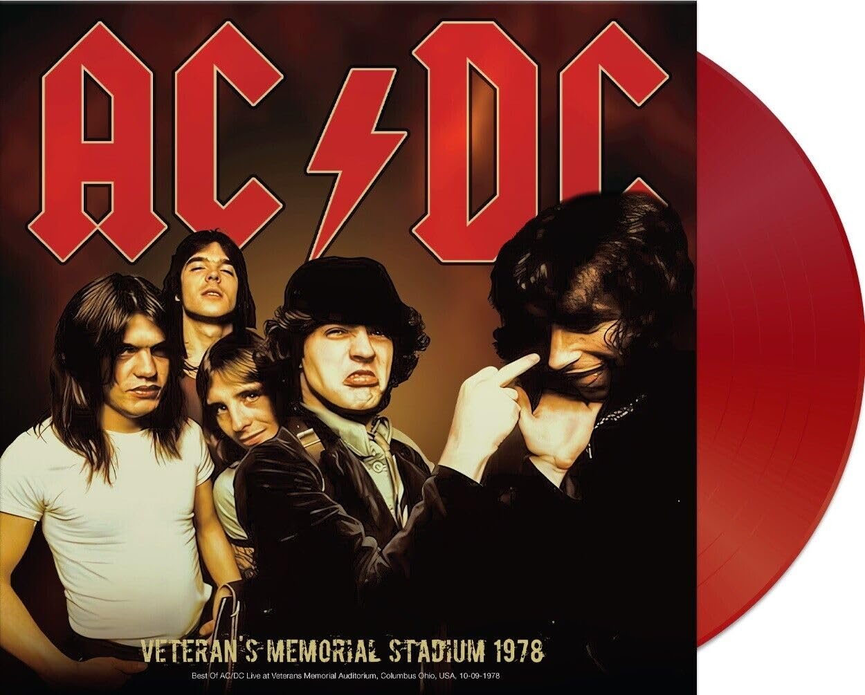 AC/DC - Veteran'S Memorial Stadium 1978 - Import Vinyl LP Record Red Vinyl