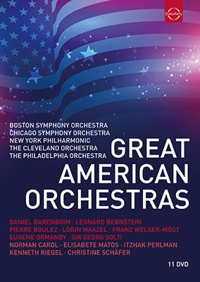 Leonard Bernstein, Chicago Symphony Orchestra, New York Philharmonic, George Szell, Leopold Stokowski And The Philadelphia Orchestra - Great American Orchestras - Import 11 DVD Box Set