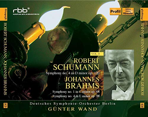 Brahms (1833-1897) - Brahms Symphonies Nos, 1, 4, Schumann Symphony No, 4, : G.Wand / Berlin Deutsches Symphony Orchestra (2CD) - Import 2 CD
