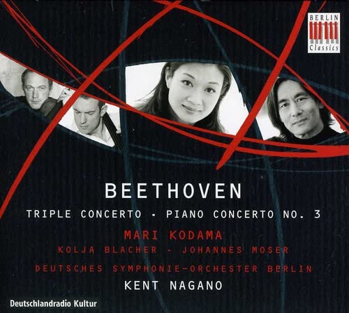 Beethoven (1770-1827) - Triple Concerto, Piano Concerto No.3 : Mari Kodama, K.Blacher, J.Moser, Nagano / Berlin Deutsches Symphony Orchestra - Import CD
