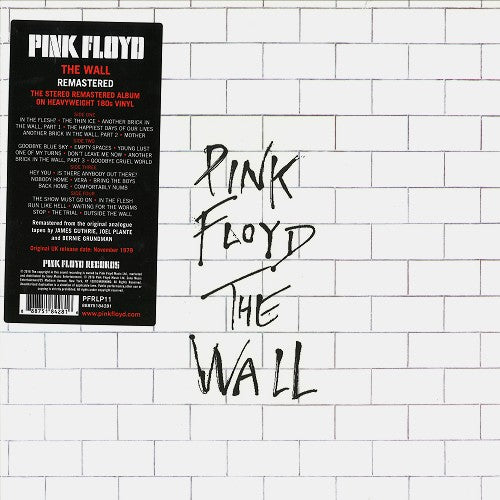 Pink Floyd - The Wall: 2016 Vinyl - 180G Limited Vinyl/Digital Remaster - Import Vinyl 2 LP Record
