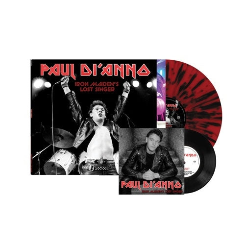 Paul Di'Anno - Di'Anno: Iron Maiden's Lost Singer - Import Red & Black Splatter Vinyl LP Record + 7inch Single