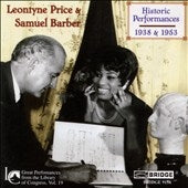 Leontyne Price - Leontyne Price & Samuel Barber: Historic Performances, 1938 & 1953 - Import CD