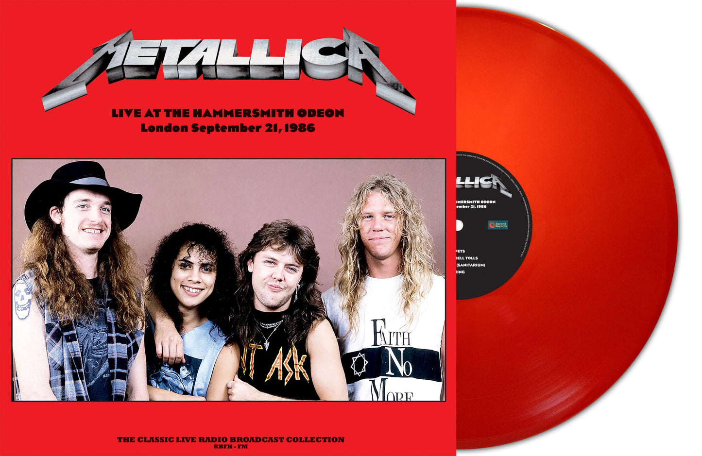Metallica - Live At The Hammersmith Odeon. London 1986 - Import Red Cloudy Vinyl LP Record
