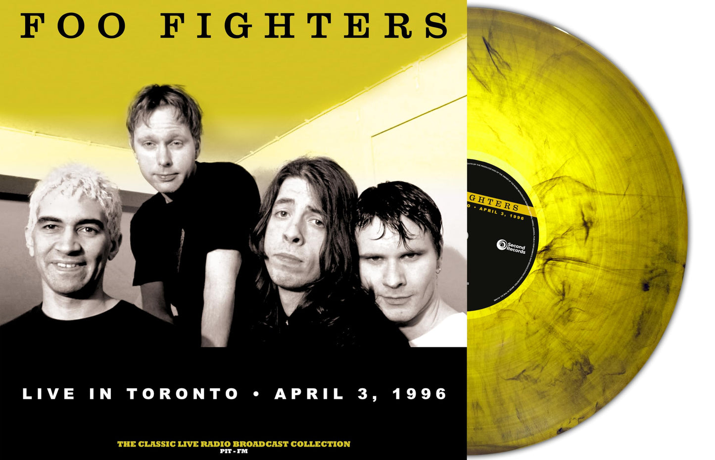 Foo Fighters - Live In Toronto 1996 - Import Yellow Marble Vinyl LP Record