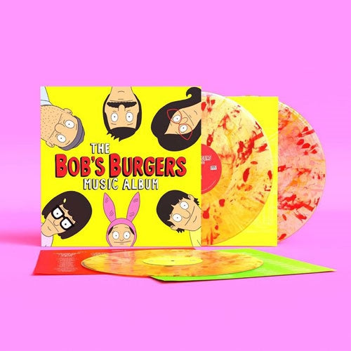 Various Artists - The Bob's Burger Music Album - Import Clear With Ketchup And Mustard Splatter Vinyl 2 LP Recurd